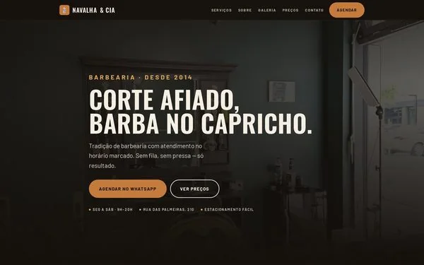 Site de barbearia