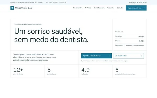 Site de clínica odontológica