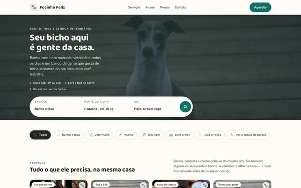 Site de pet shop